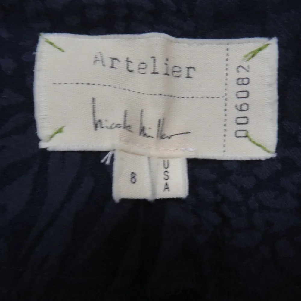 Nicole Miller Artelier Pants‎ Womens 8 Blue Cotton Blend NWT New $245 Dress Work